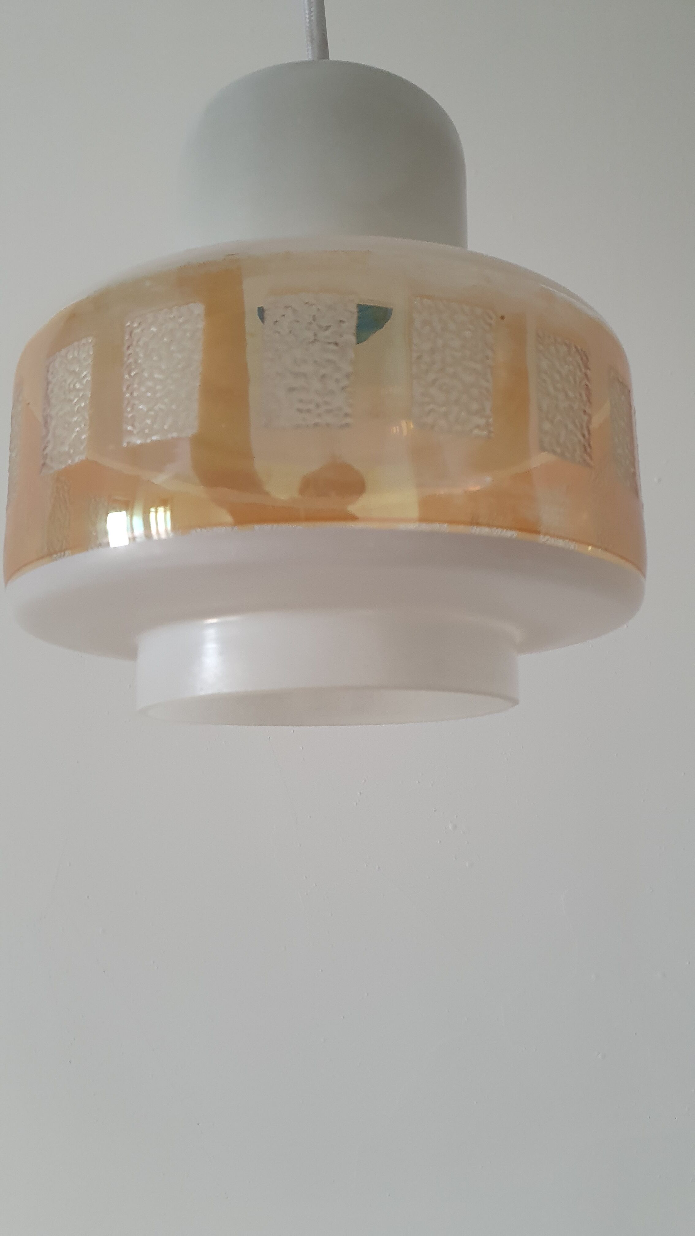Opaline ceiling lamp 50/60s