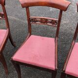 6 stamped English chairs