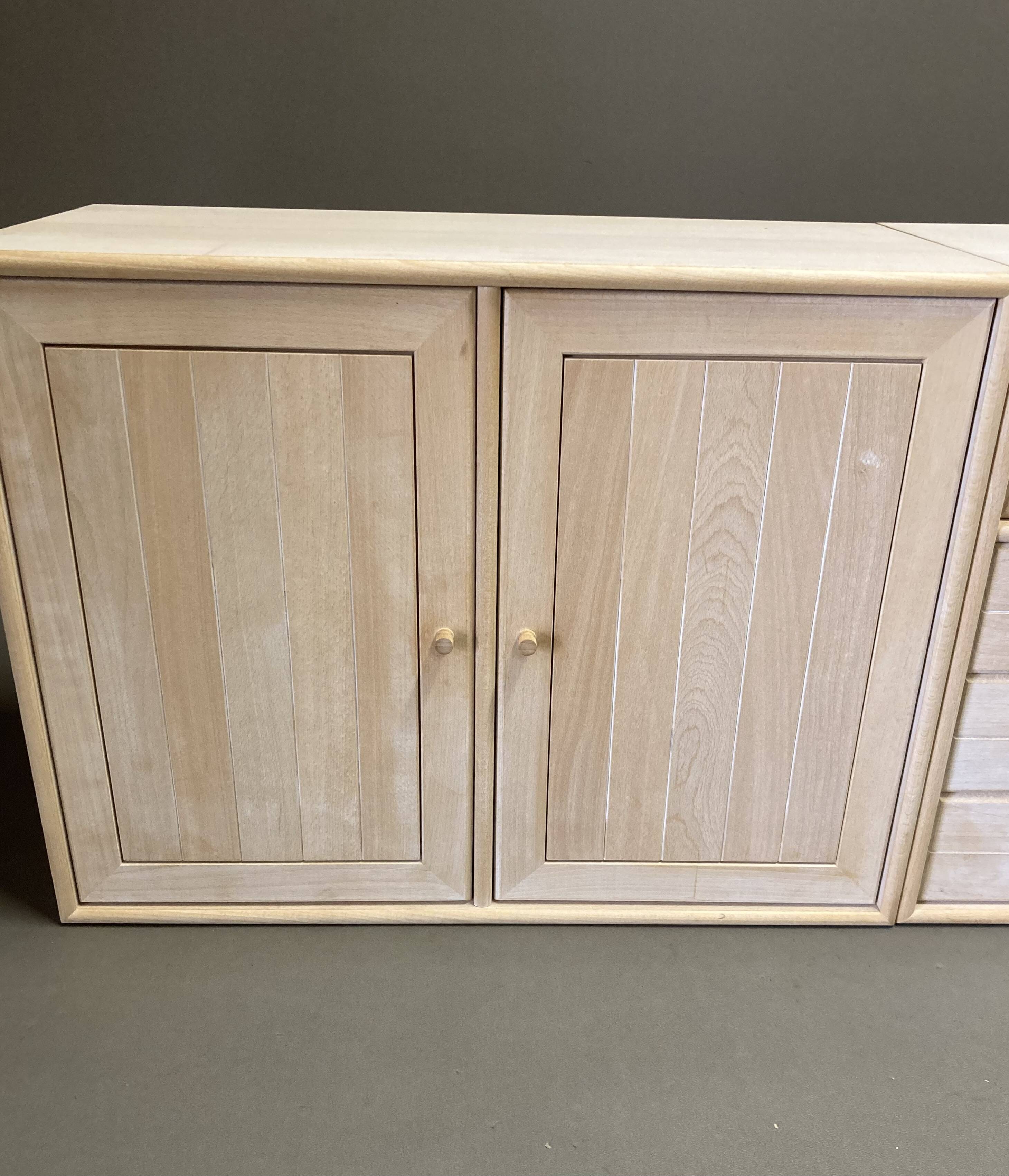 Modular solid beech sideboard "Ditlev Karsten" Scandinavian design.