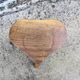 Farm stool in raw wooden sitting in the shape of a popular art