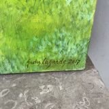 Green landscape signed in 2017