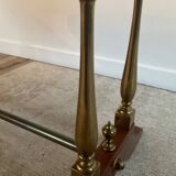 Travertine and wood coffee table from the 60s-70s