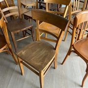 Set of 30 bistro chairs BOIS COURBÉ Vintage 60s mismatched