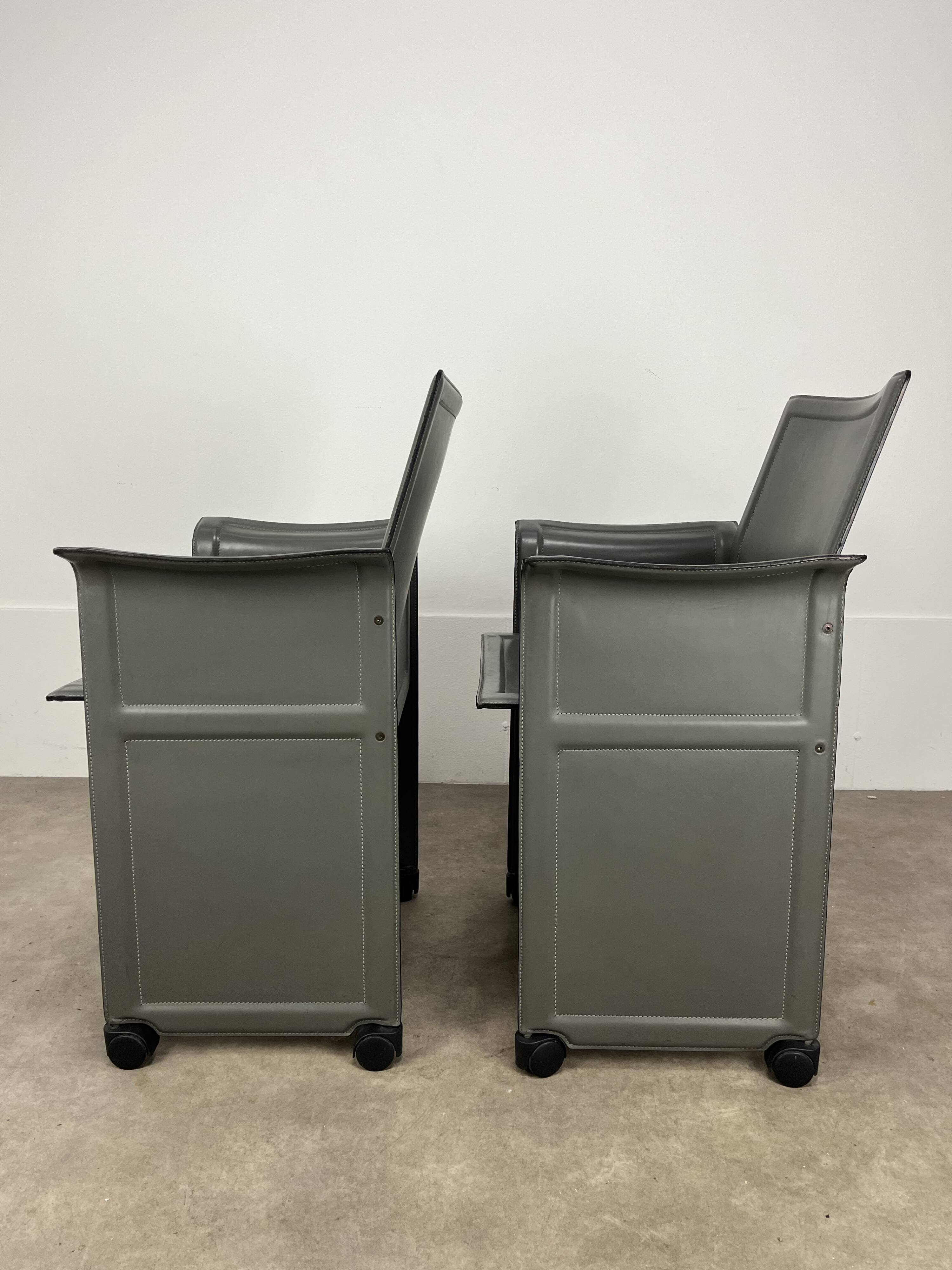 Paire de chaises Korium par Tito Agnoli pour Matteo Grassi