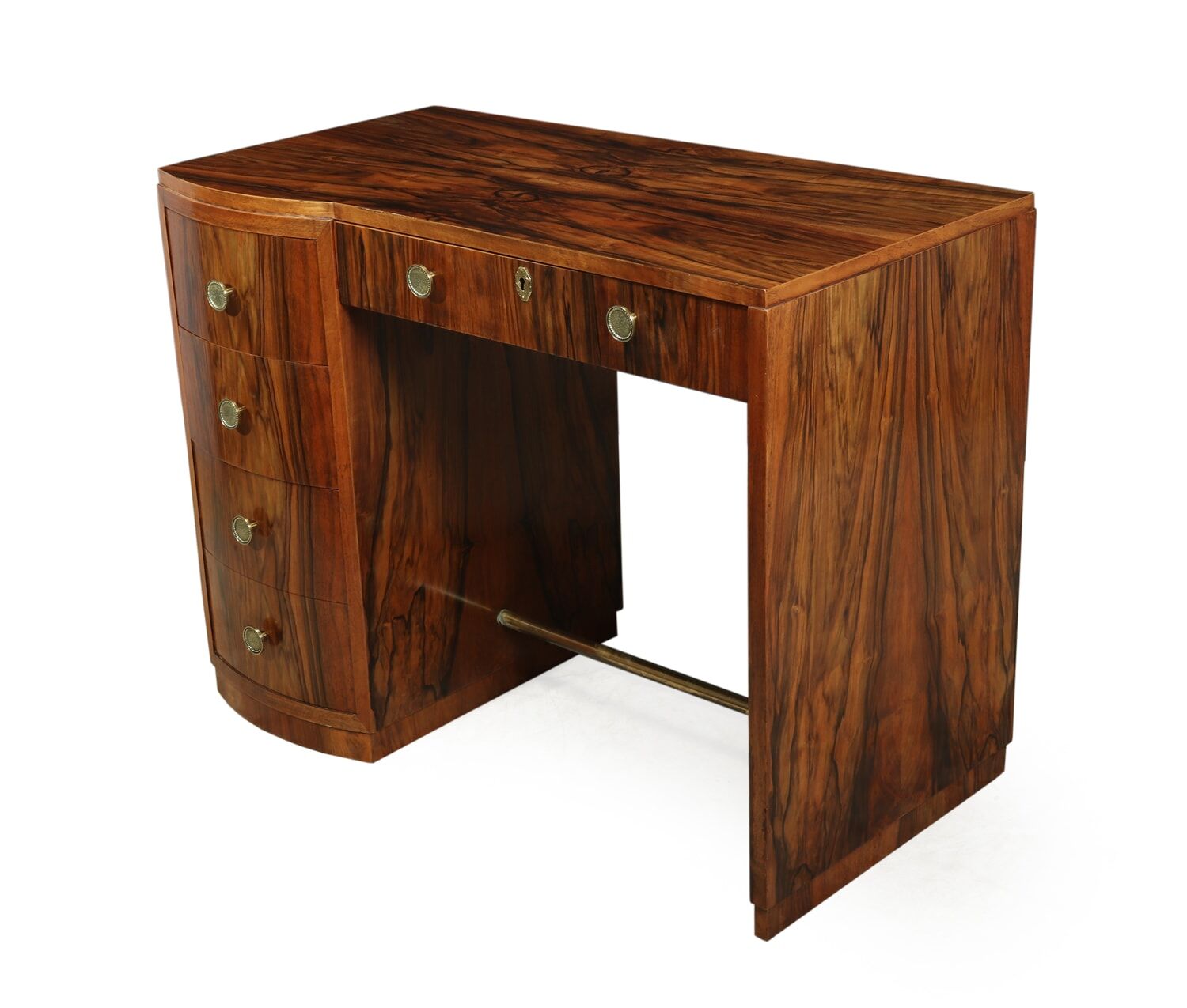 Art deco walnut desk