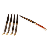 4 Laguiole table knives and large knife