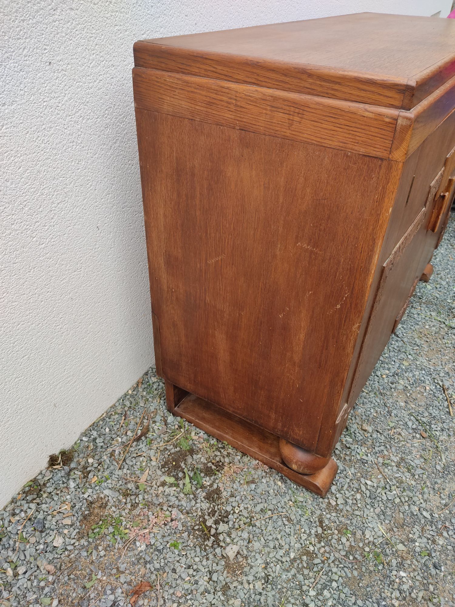 Piece of furniture 1940 in oak veneered