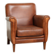 Sturdy vintage sheepskin armchair with a beautiful cognac colour