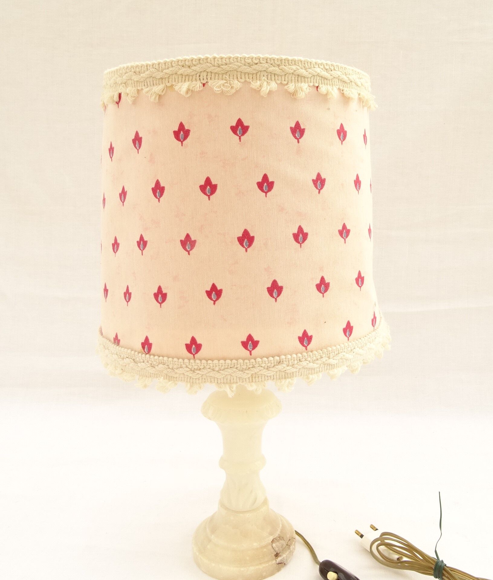 Pair of lamps  feet in white marble