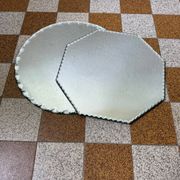 Old beveled mirror trays (X2)
