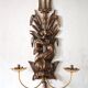 Large bronze wall light with 2 lights, dolphin wall light with reeds