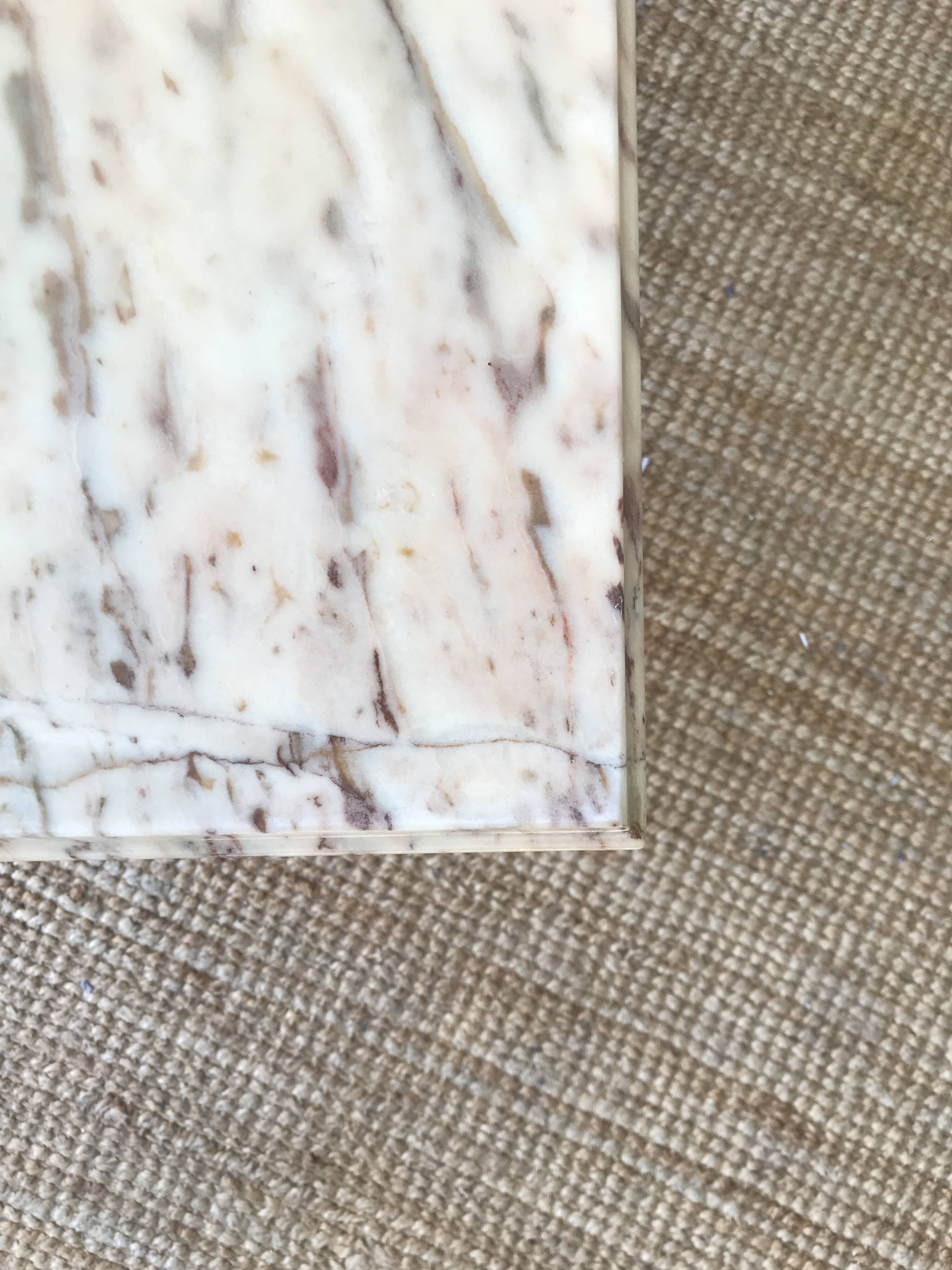 Brass and marble coffee table