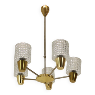 Chandelier by Kamenicky Senov, 1970s, Czechoslovakia