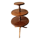 Pedestal table - Mute mahogany servant - With three trays resting on a tripod base - 1880
