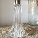 Lampe pied en cristal avec abat-jour
