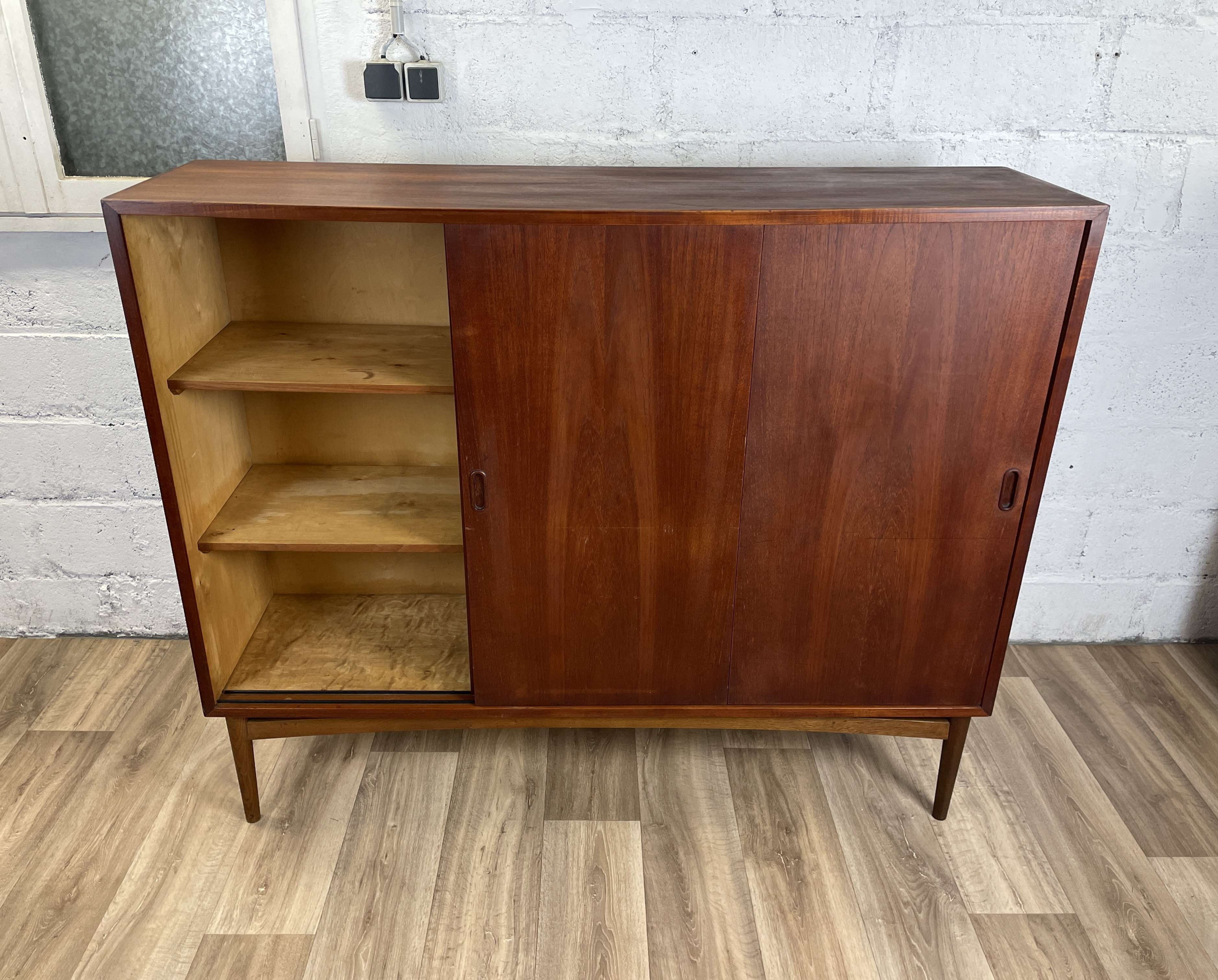 Enfilade vintage Scandinavian teak "highboard" sideboard, 60s