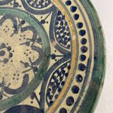 Tunisia ceramic flat glaze cream not very dense diameter 23 cm XVII or XVIII