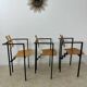 3 old Karl Friedrich Forster raw design chairs model Trix KFF postmodern 70s/80s
