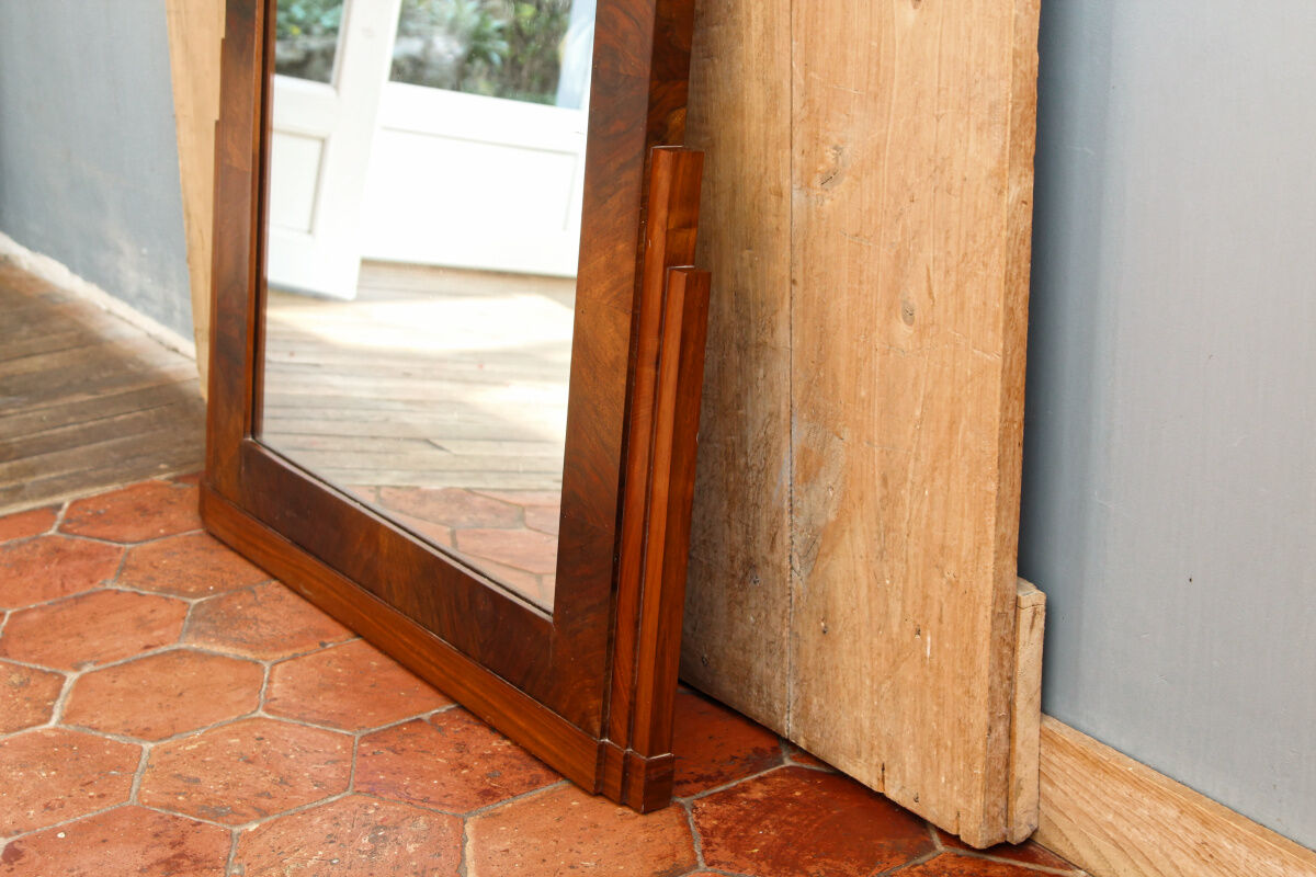 Art Deco trumeau mirror – rosewood