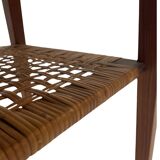 Mid century teak and cane side table by Severin Hansen, Denmark 1950s