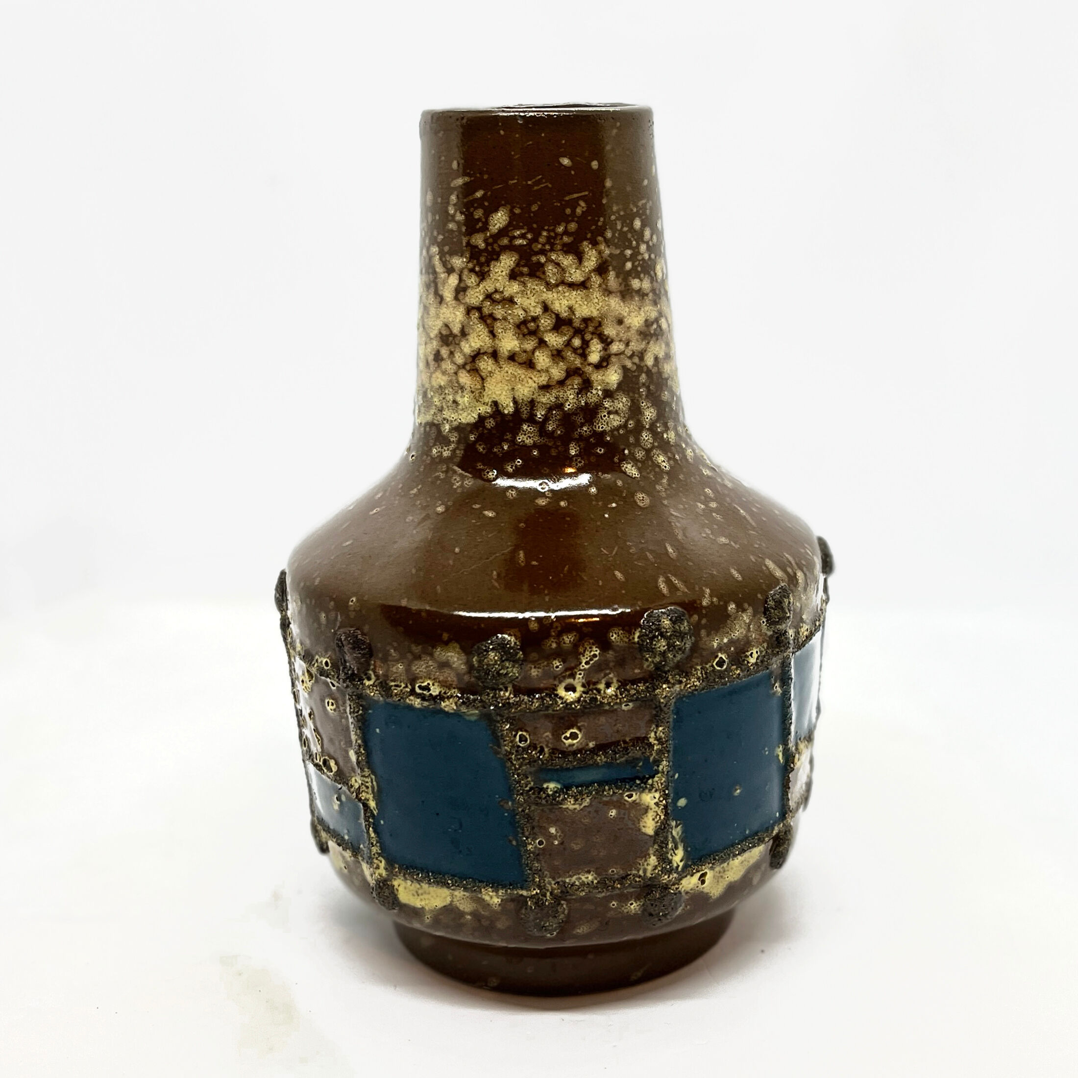 1970s mid-century modern ceramic vase VEB Haldensleben, Germany