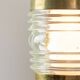 Vintage Italian Brass and Glass Lantern Pendant Lamp, 60s