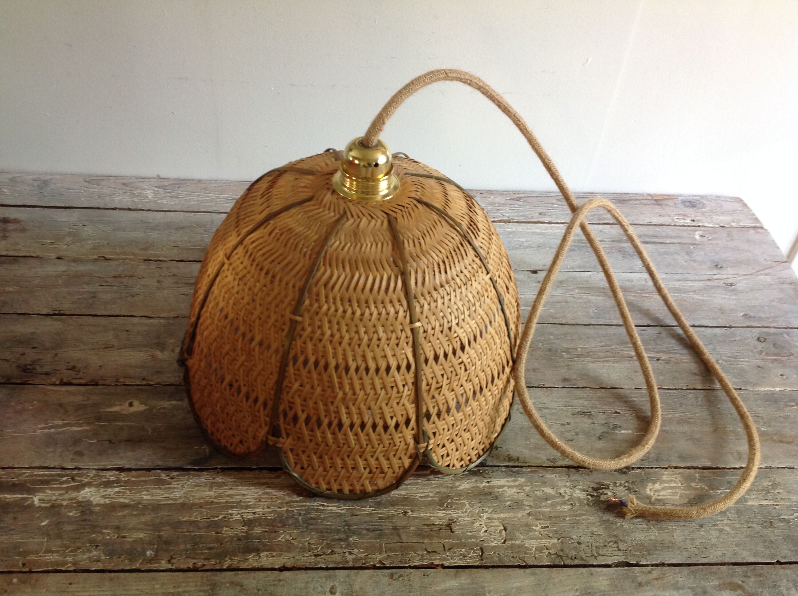 Rattan flower hanging