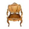 Chinese walnut office chair with mother-of-pearl inlays