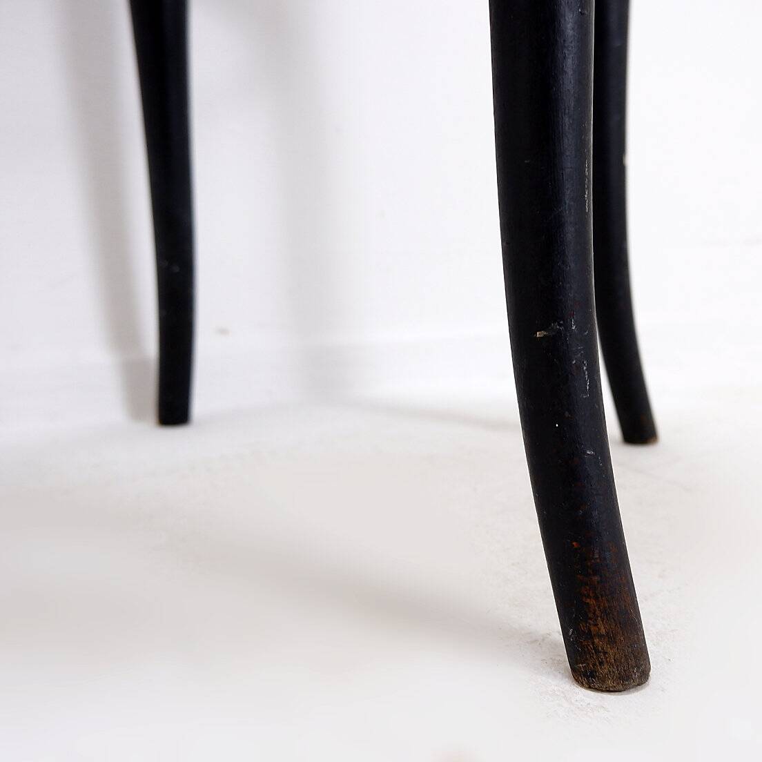 Thonet black bentwood stool - 20th