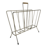 Vintage gold metal magazine rack