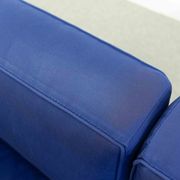 Cassina LC2 3seat Sofa by Charlotte Perriand, Le Corbusier and Pierre Jeanneret in blue fabrics