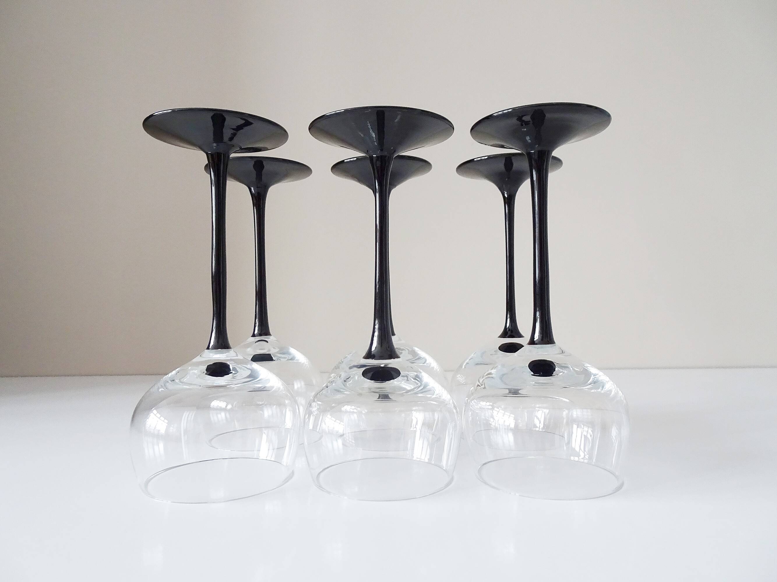 Wine glasses set, 1980s