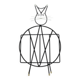 Mid-century cat-shaped magazine or record holder, iron, Italy, 1950s.