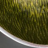 Metal pocket tray, green enameled interior