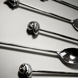 Silver-plated seashell cutlery set
