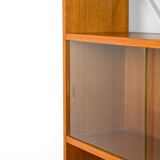 Vintage Scandinavian bookcase with display cabinet