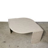 Italian work travertine coffee table, 1970