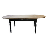 Oval pine farm table with 2m extensions