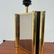 Smoked mirror lamp brass 1970s