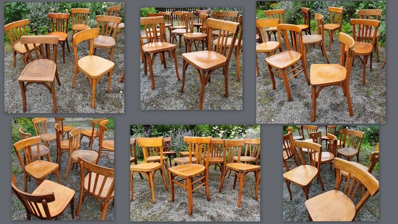Lot 12 baumann bistro chairs and other 30/50 years