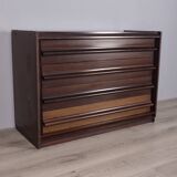 Vintage 1960s wooden chest of drawers with italian design