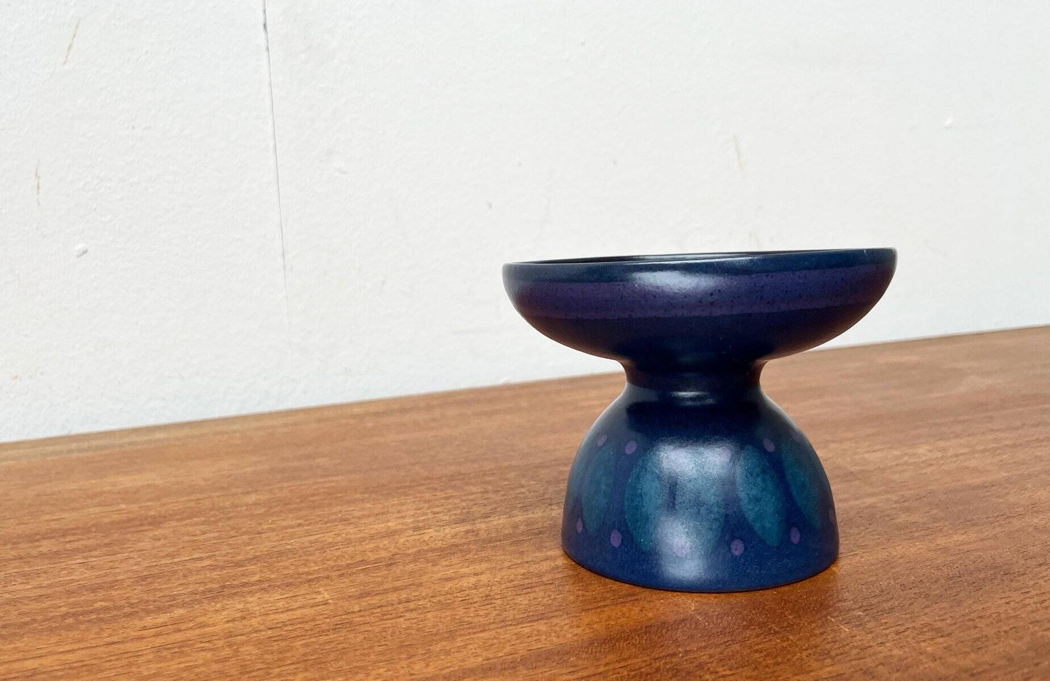 Vintage pottery candlestick from West Germany by KMK Keramik Manufaktur Kupfermühle, 1970s.