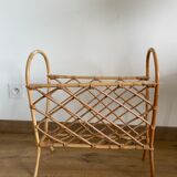 Rattan magazine holder