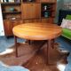 Round table in vintage teak 60s Scandinavian Rochebobois
