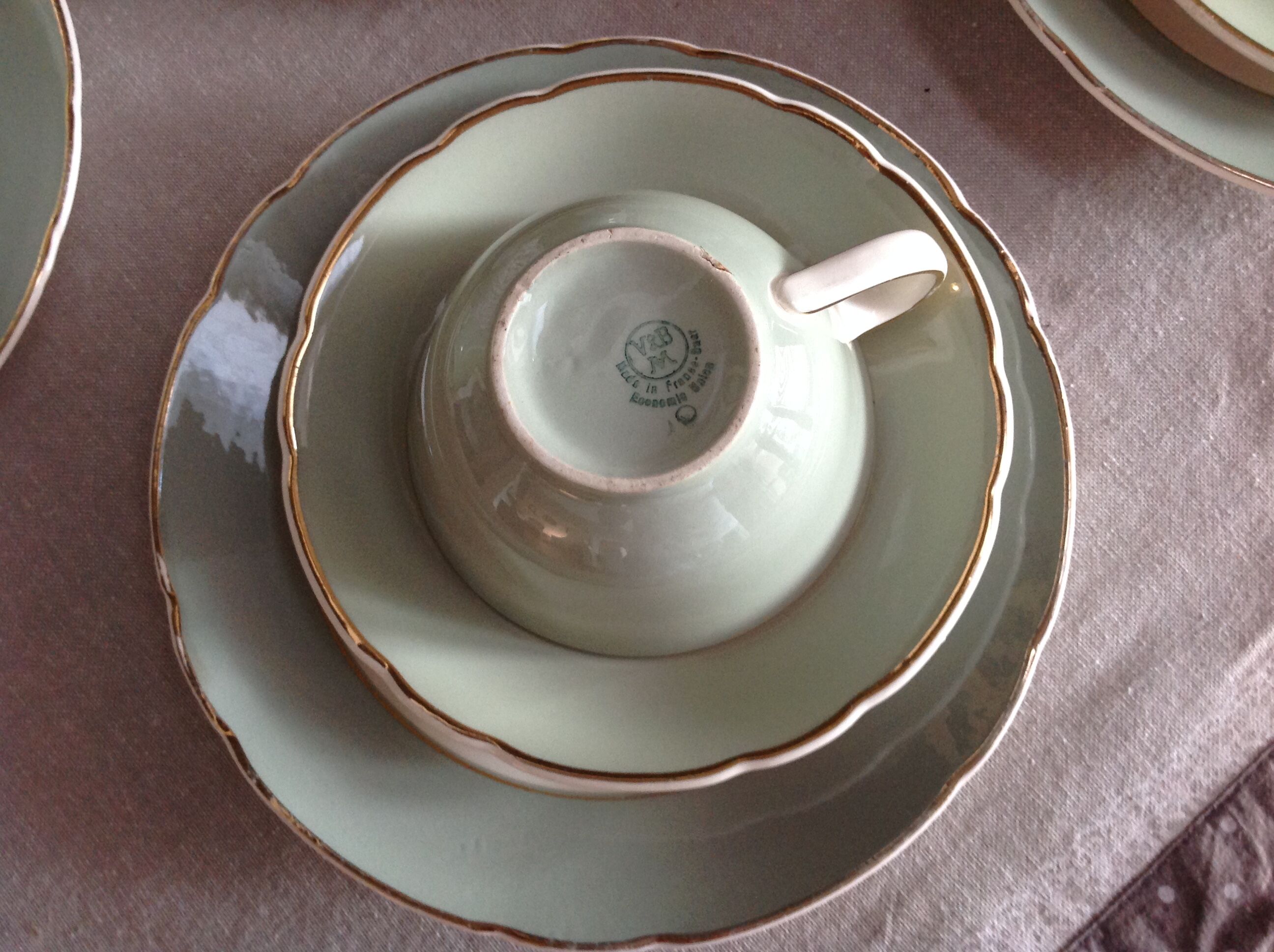 Peppermint coffee and dessert service / Villeroy - Boch / vintage 50-60
