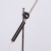 Large tilting floor lamp in steel and teak by Georges Frydman 1960.