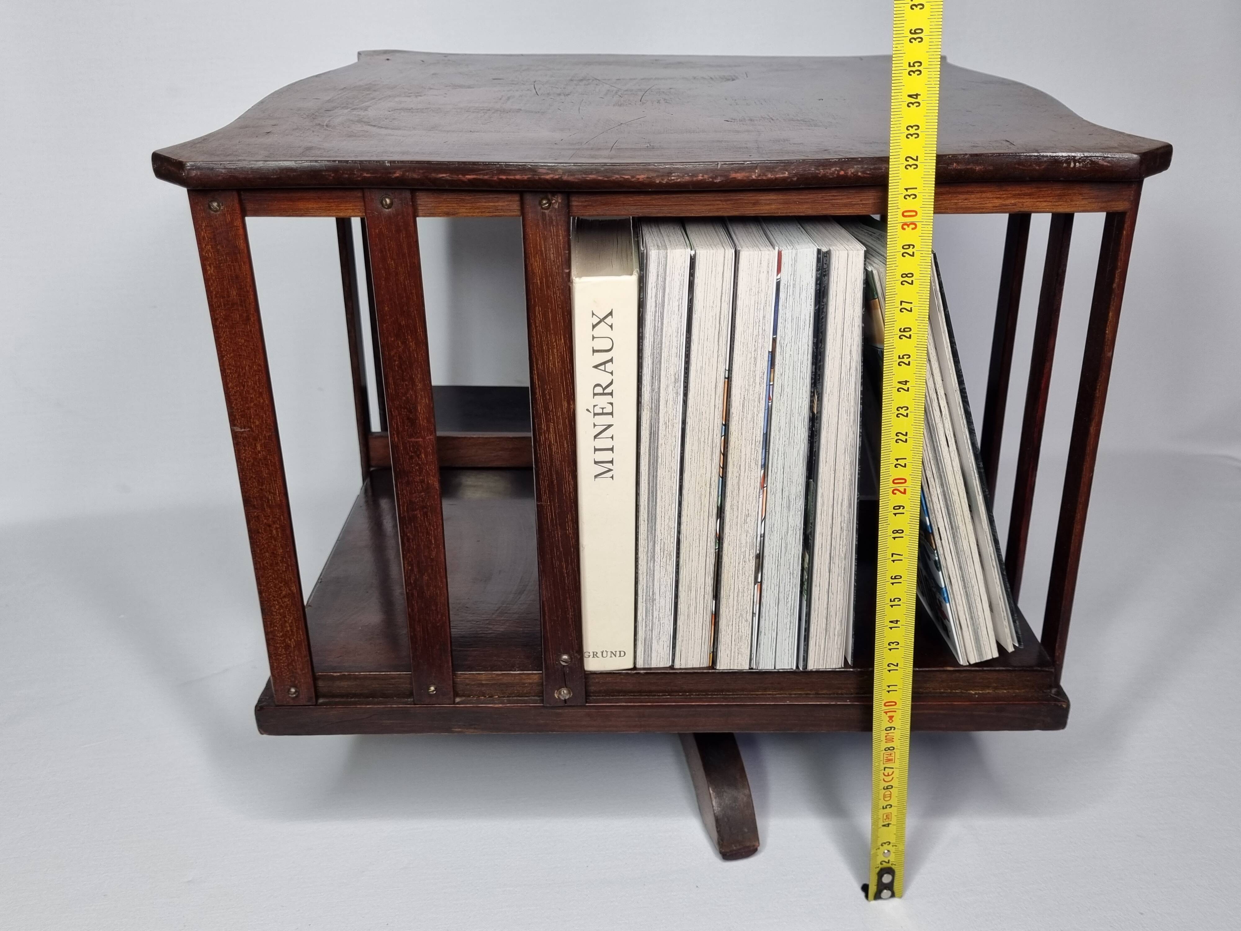 Small English style revolving table bookcase, 36 cm