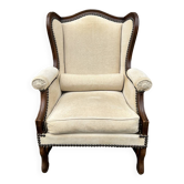 Fauteuil bergère oreilles confessionnal régence fin XIXème s.