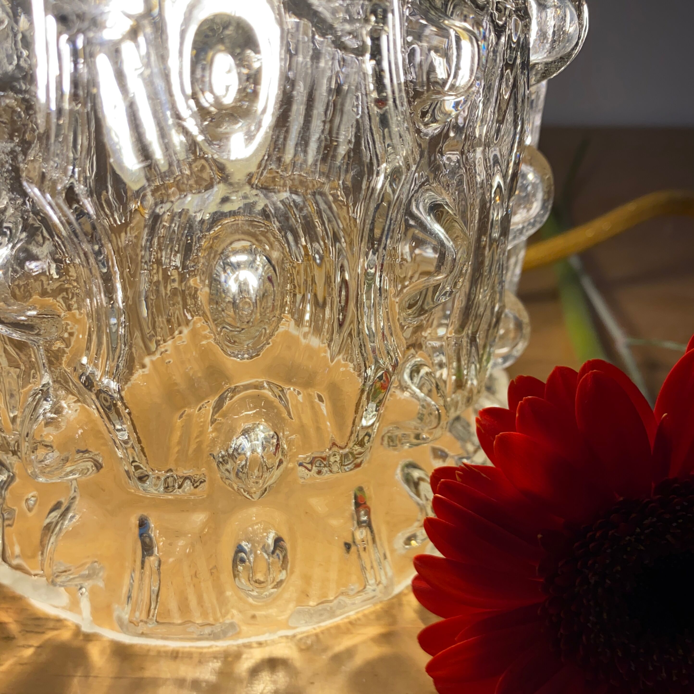 Vintage glass tulip walker