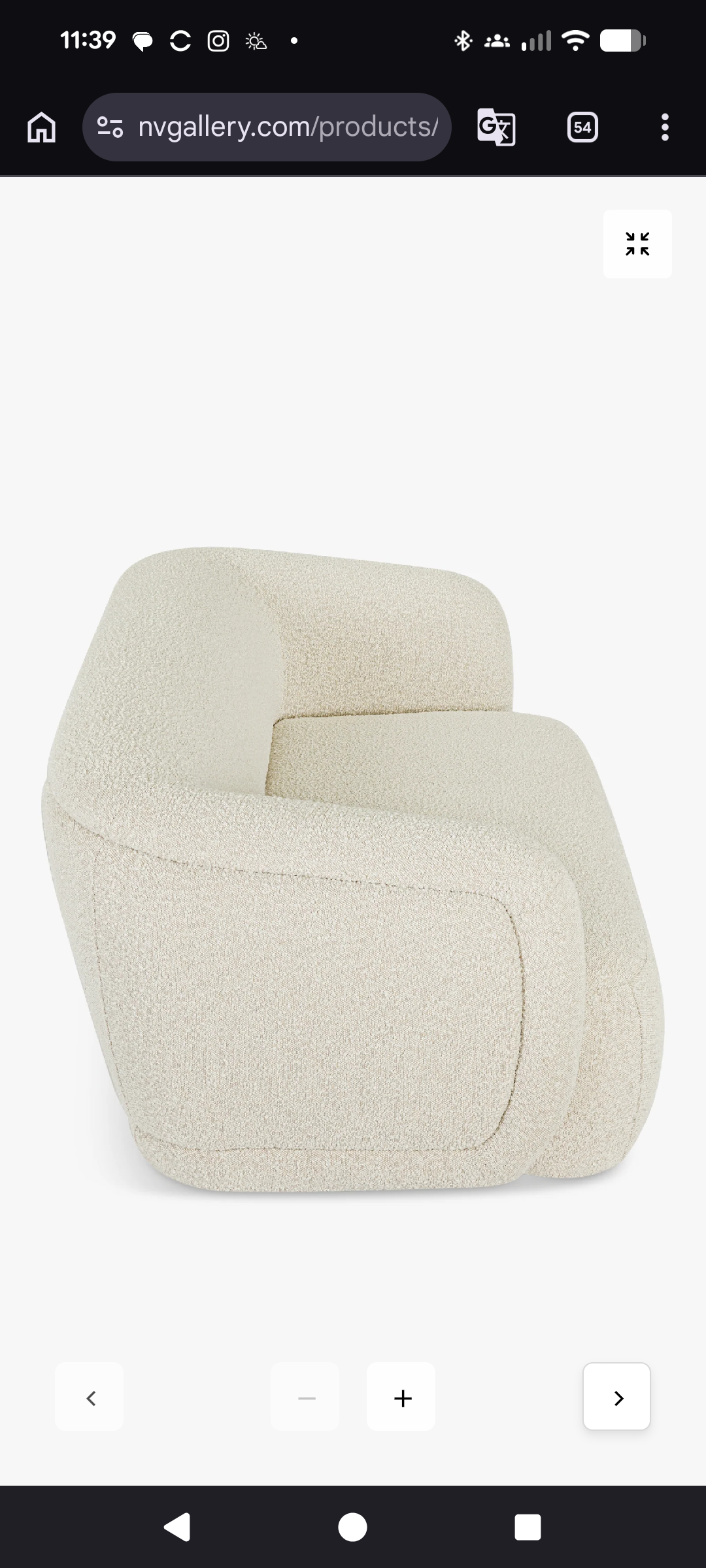 Canapé VOLTA – NV Gallery – Oat white bouclé